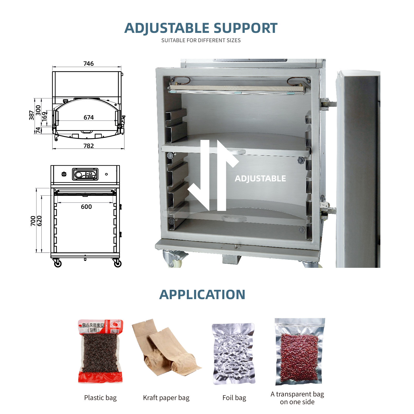 Vertical Chamber Vacuum Packing Machine DZL-600